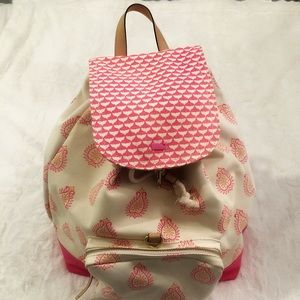 PINK PAISLEY CANVAS BACKPACK